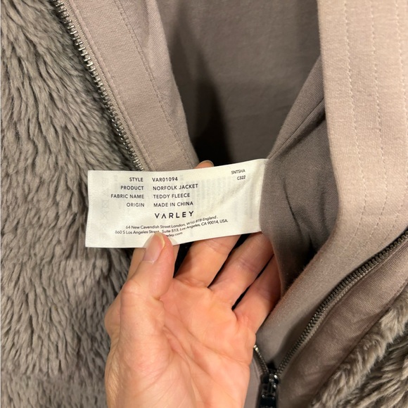 Varley Norfolk Jacket Teddy Fleece, XS, very good condition. Greige color - Picture 9 of 13